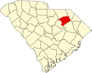 Map of South Carolina highlighting Darlington County