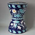 Garden Seat, 18.1 in, coloured glazes, Chinoiserie in style, 1866