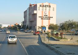 Entry into Aydın city shortly after the motorway exit