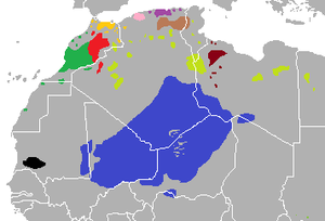 Разпространение на берберските езици