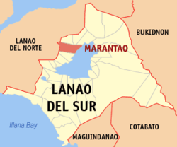 Mapa ning Lanao del Sur ampong Marantao ilage