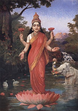 Lakshmi deur Raja Ravi Varma.