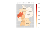 Spaniards in germany per bundesland in 2005