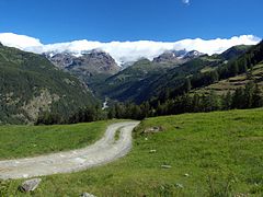 The Massiccio del Monte Rosa from the road to Mascognaz (4848887729).jpg