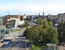 Mannerheimintie from tower of National Museum