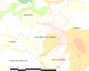 Poziția localității Saint-Benoît-de-Carmaux