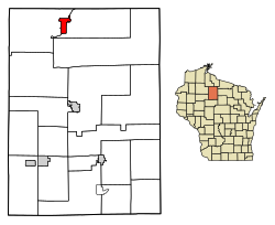Location of Park Falls in Price County, Wisconsin