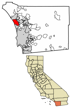 Location of Carlsbad in San Diego County, California.