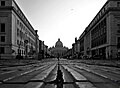 A view of the Via della Conciliazione from ground level.