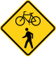 Bicycle and pedestrians