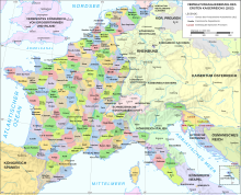 Map administrative divisions of the First French Empire 1812-de.svg