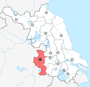Poziția localității Nanjing