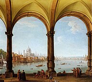 Saint Paul vista da una loggia (c. 1748) di Antonio Joli