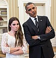 "Barack_Obama_with_artistic_gymnastic_McKayla_Maroney_2.jpg" by User:El Grafo