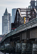 View towards downtown Boston and the Custom House Tower