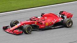 セバスチャン・ベッテルがドライブするSF71H （オーストリアGPにて）