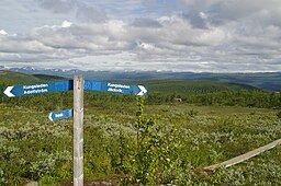 Utmed kungsleden i Pieljekaise.