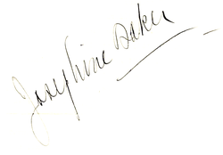 Joséphine Bakers signatur