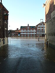 Kings Staith, York in flood.