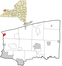 Niagara County New York incorporated and unincorporated areas Youngstown highlighted.svg