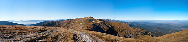 Panorama des Tatras occidentale à la frontière entre la Pologne et la Slovaquie.