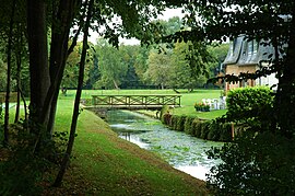 Part of the moat surrounding the chateau