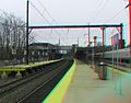 Stereo (3D) picture of outbound train platform at Fern Rock Station (red/blue glasses needed).