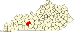 Butler County na mapě Kentucky