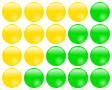 Illustration of Triangular Number T 4 Leading to a Rectangle (yellow-green)