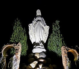 Mary outside St. Nikolai Catholic Church in Ystad 2021