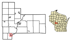 Location of Melrose in Jackson County, Wisconsin.