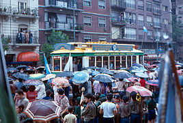 Viaggio inaugurale della tranvia storica nel 1980