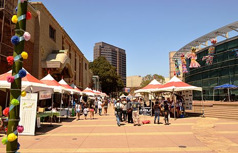 Festivalstände beim Japanese American National Museum