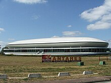 Vue extérieure d'Antarès, salle occupée par Le Mans Sarte Basket