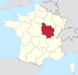 Location of बरगण्डी Burgundy की स्थिति