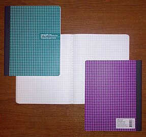 Graph composition book used in the United States (80 sheets)