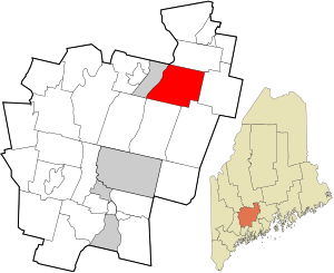 Location in Kennebec County and the state of Maine.