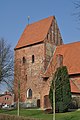 Kirchturm der Kirche in Karby This is a photograph of an architectural monument. It is on the list of cultural monuments of Karby, no. 1.1.