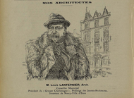 Caricature de Louis Lanternier, inventeur de Nancy-Ville d'eaux[16].