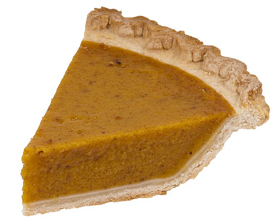 Pumpkin pie slice