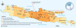 Wilayah jajah takhluk Kesultanan Mataram dalam masa pemerintahan Sultan Agung Hanyokrokusumo (1613-1645)