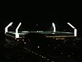 Vue aérienne nocturne du stade