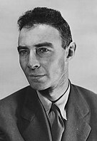 Portrait of J. Robert Oppenheimer, first director of Los Alamos National Laboratory.