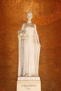 Estatua de la Reina en el Memorial de la Reina Astrid en Laeken.