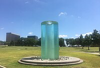 Water fountain in front of the William P. Clements Jr. University Hospital