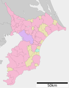 千葉県立市原緑高等学校の位置（千葉県内）