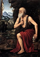 The Penitent St Jerome by Bernardino Luini, c. 1520 – c. 1525.