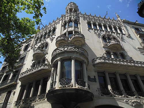 Typical architecture style in Barcelona