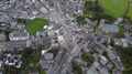 St Just from the air showing the Plein An Gwarry