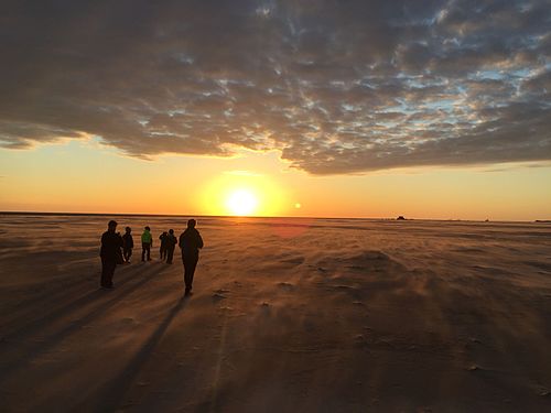 Sonnenuntergang auf dem Kniepsand